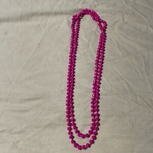 hot pink beaded necklace